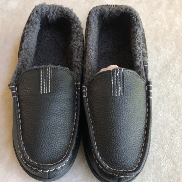 Loft Living Men’s Ultra Soft Memory Foam Black Slippers Size Medium (7-8) - Picture 5 of 12